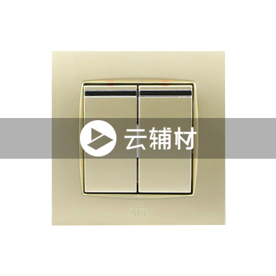 AU13253-PGPG 二位单控带装饰线开关10AX