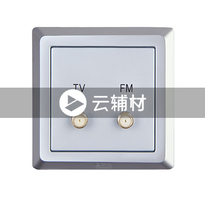 AE312-S 二位电视/调频 插座（银色）