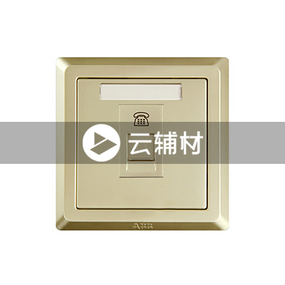 AE321-PG 一位四芯电话插座（香槟色）RJ11