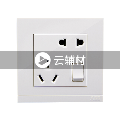 AG22553-WW 二位二、三极带开关插座10A