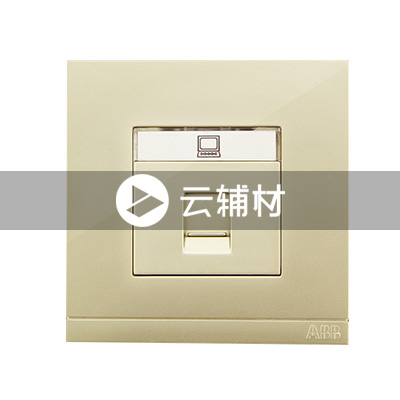 AG33144-PGPG 一位八芯超5类电脑插座，珍珠金