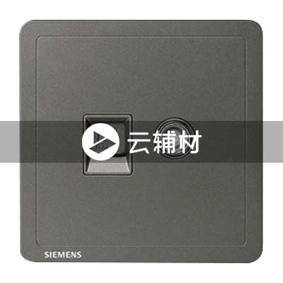 西门子致琦月银灰电视+六类电脑插座CAT6