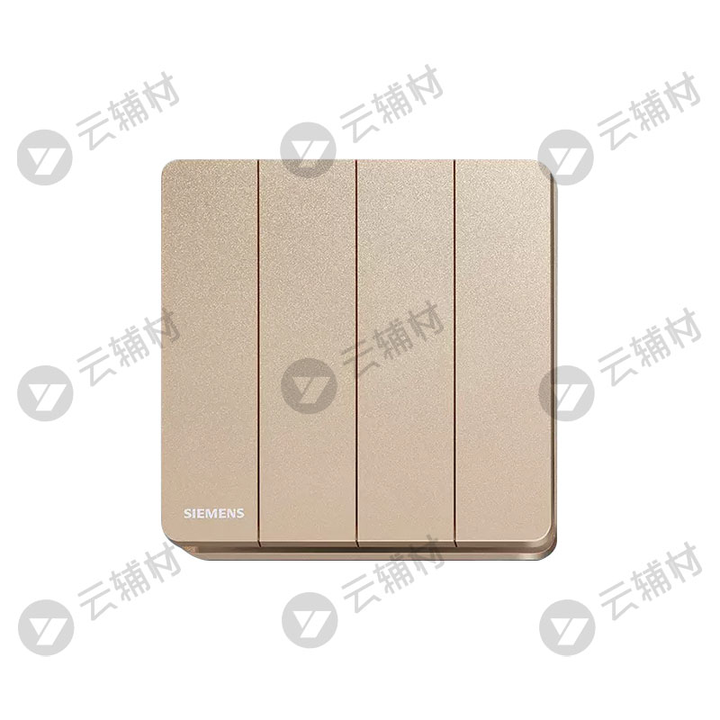 西门子睿致玫瑰金16AX四位双控开关