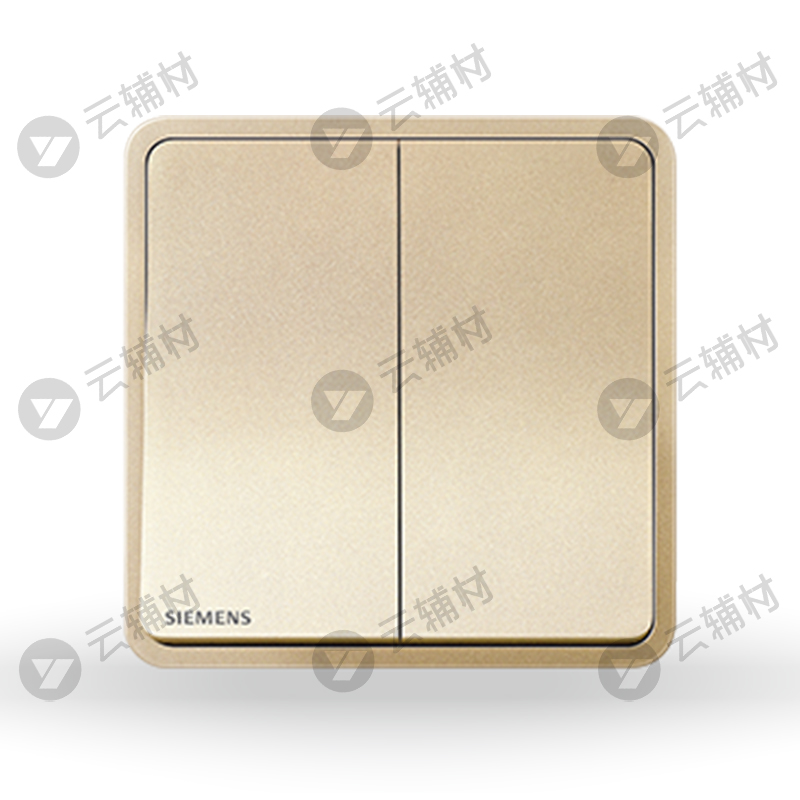 西门子睿绎日曜金16AX二位双控开关