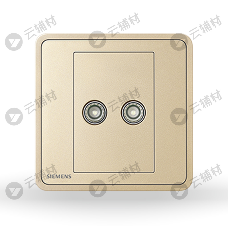 西门子睿绎日曜金二位电视插座
