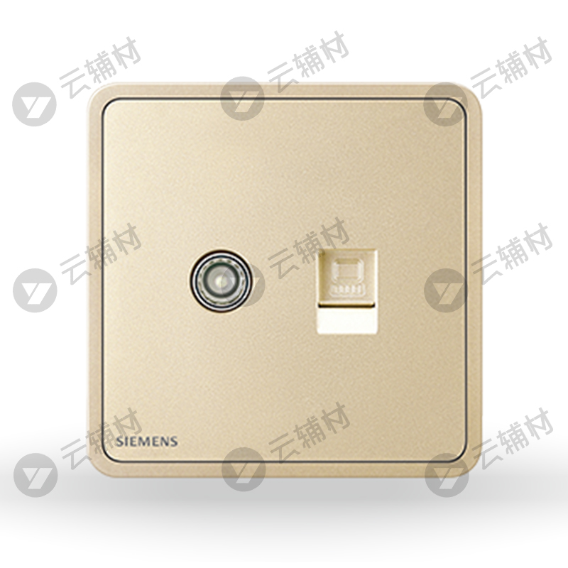 西门子睿绎日曜金电话+电脑(超5类)插座