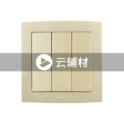 AL103-PG 三位单控开关（珍珠金）