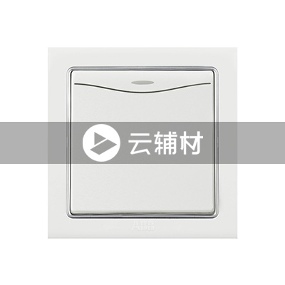 AN131 一位单控带装饰线开关 10AX (白色)